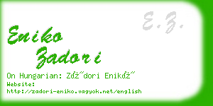 eniko zadori business card